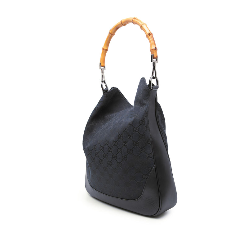 GG Canvas Bamboo Satchel - Image 2