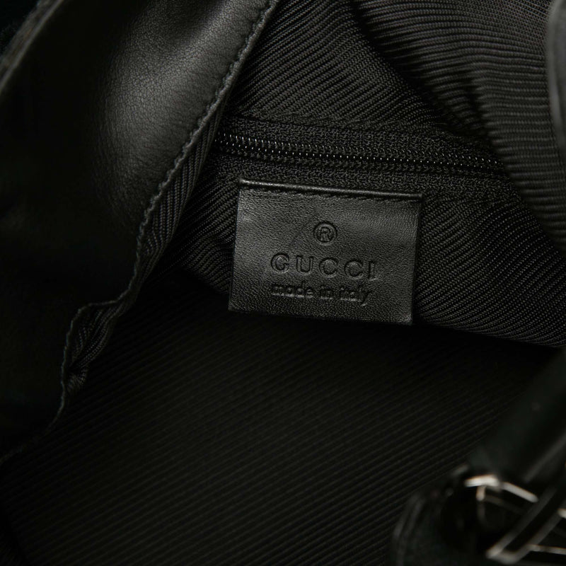 GG Canvas Bamboo Satchel - Image 5