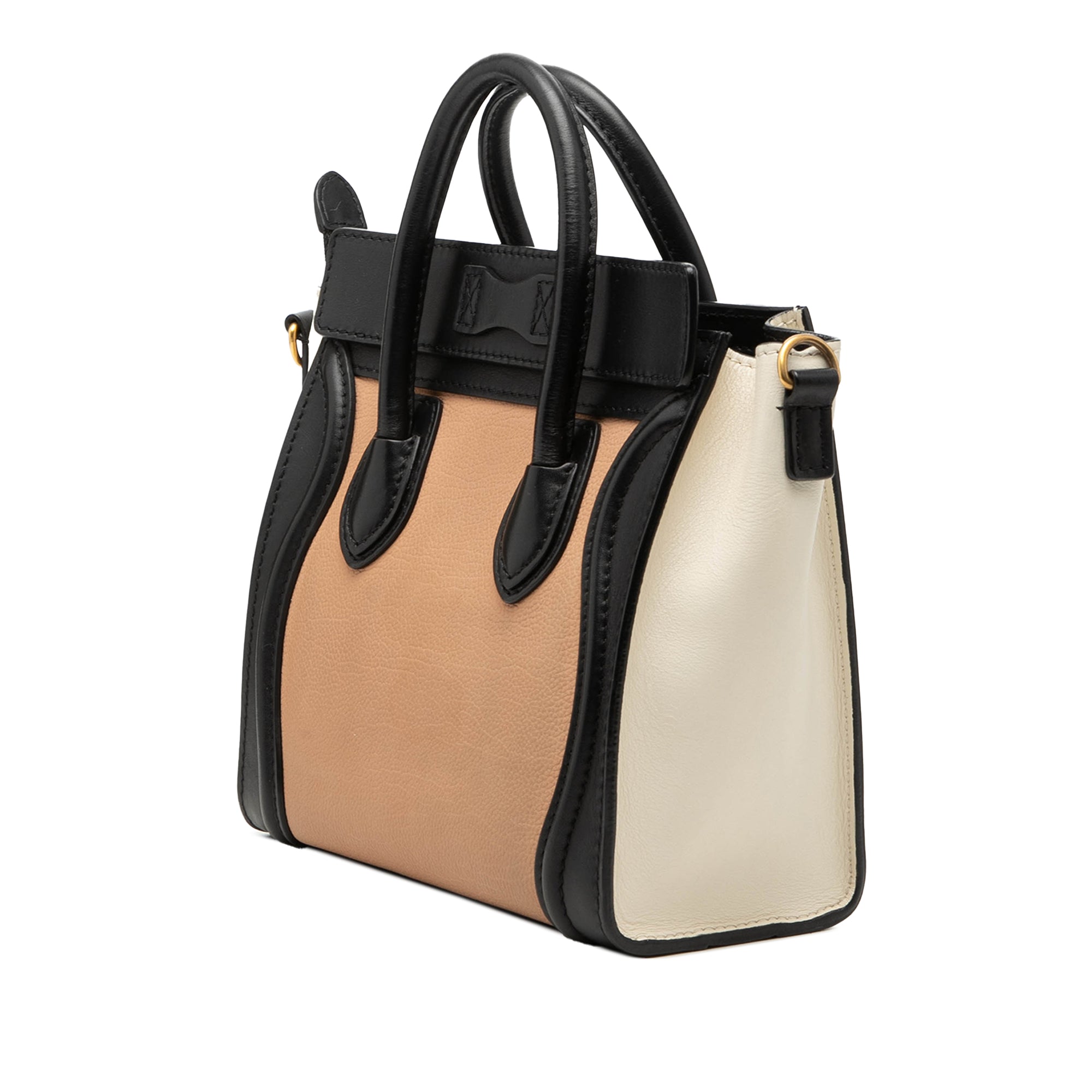 Nano Tricolor Leather Luggage Tote - Image 2