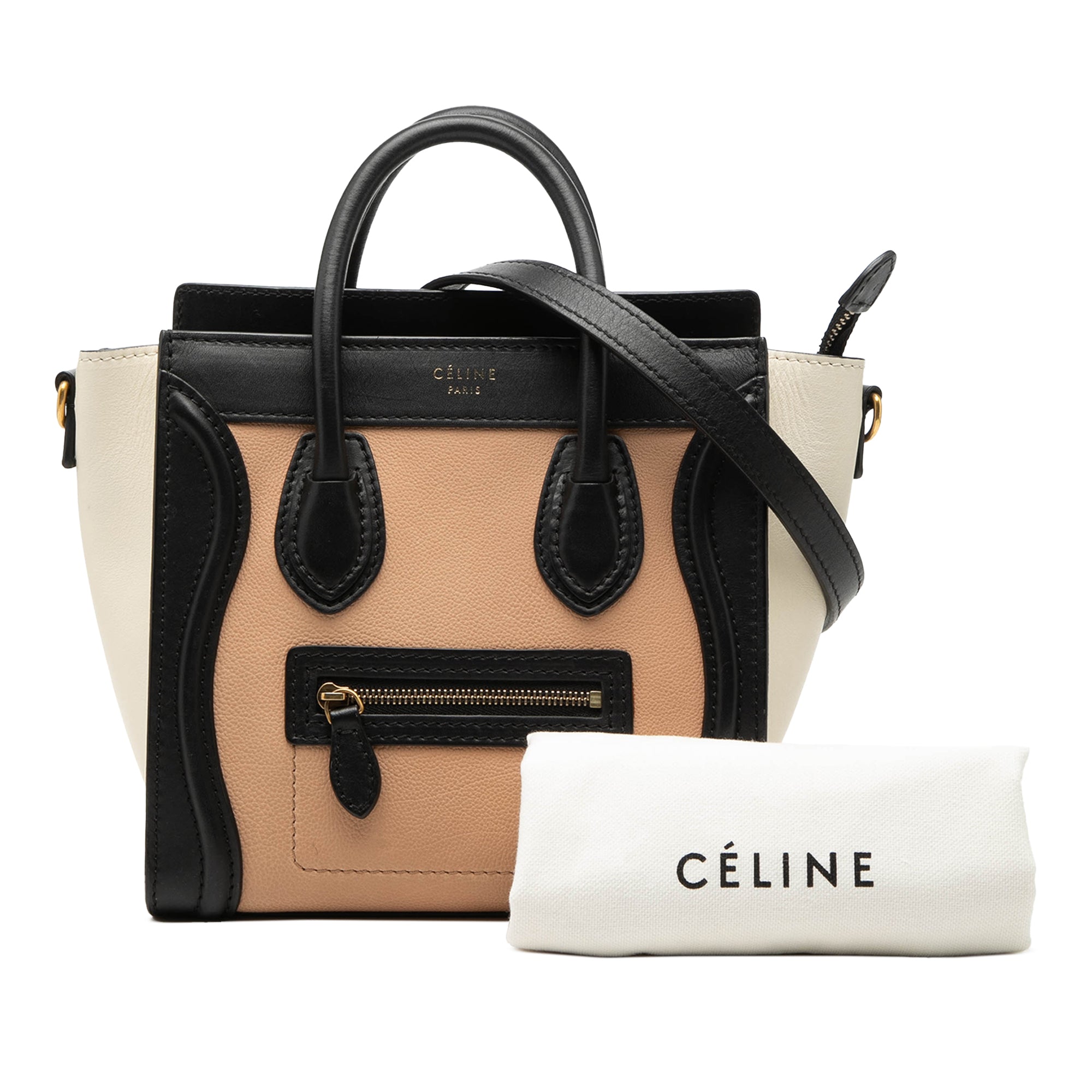 Nano Tricolor Leather Luggage Tote - Image 8