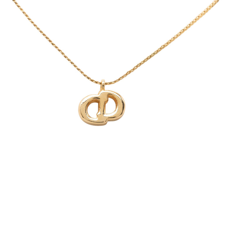 Gold Plated Strass CD Logo Pendant Necklace - Image 3