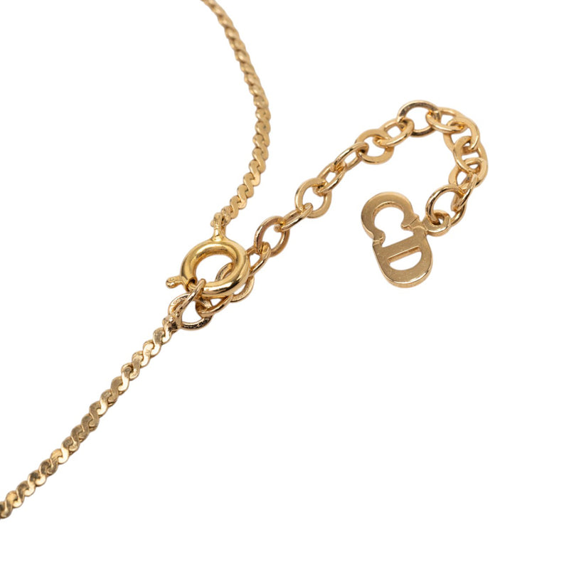 Gold Plated Strass CD Logo Pendant Necklace - Image 4