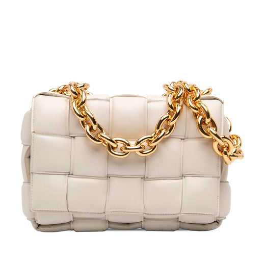 Nappa Intrecciato Padded Chain Cassette Satchel - Image 1