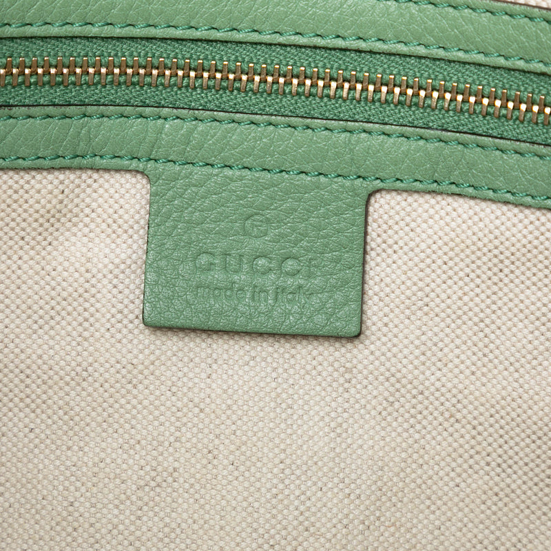 Tall Leather Bamboo Shopper Tote - Image 6