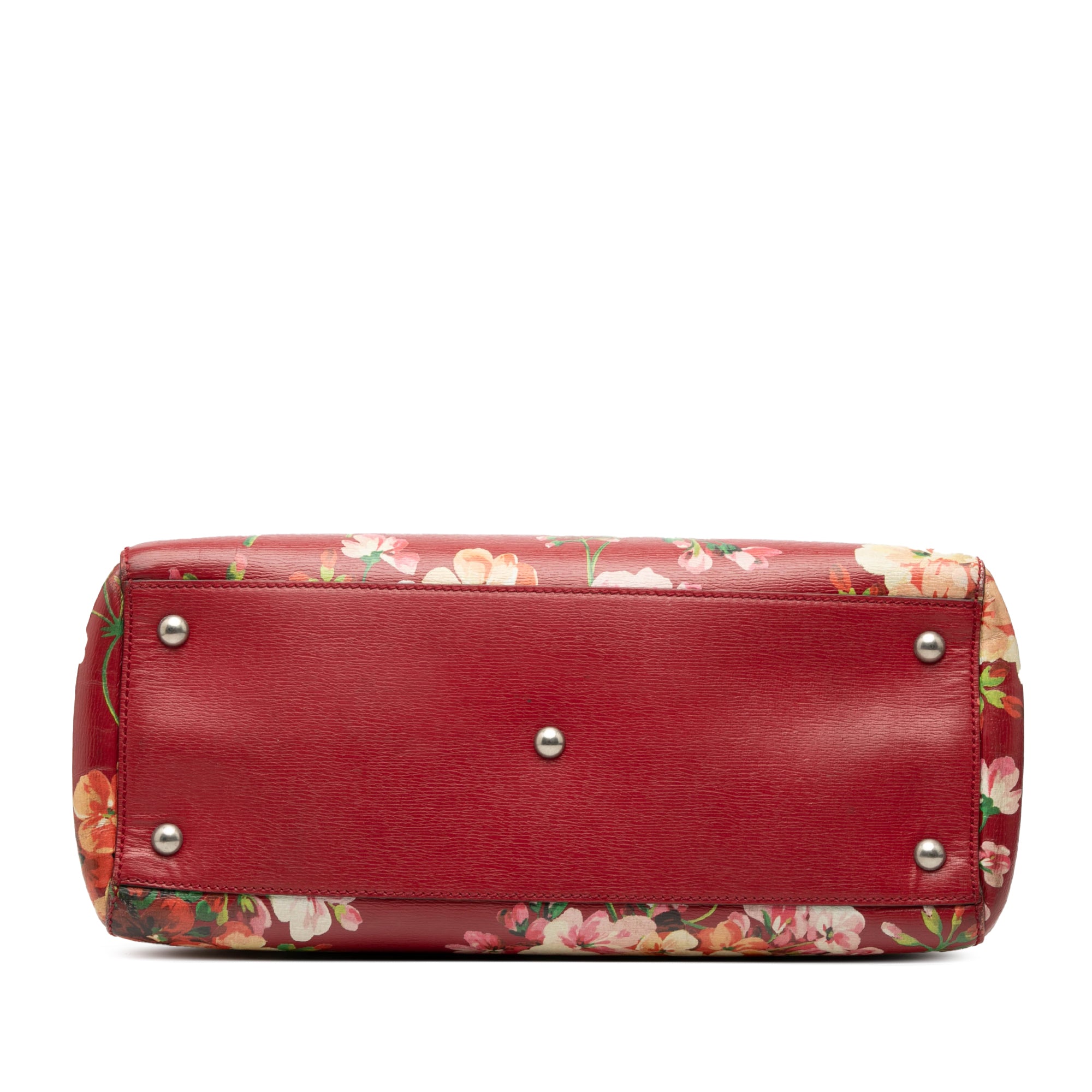 Medium Calfskin Blooms Bamboo Shopper Satchel - Image 3