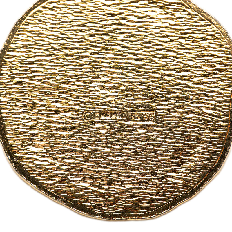 CC Gold Plated Centaur Medallion Pendant Necklace - Image 3