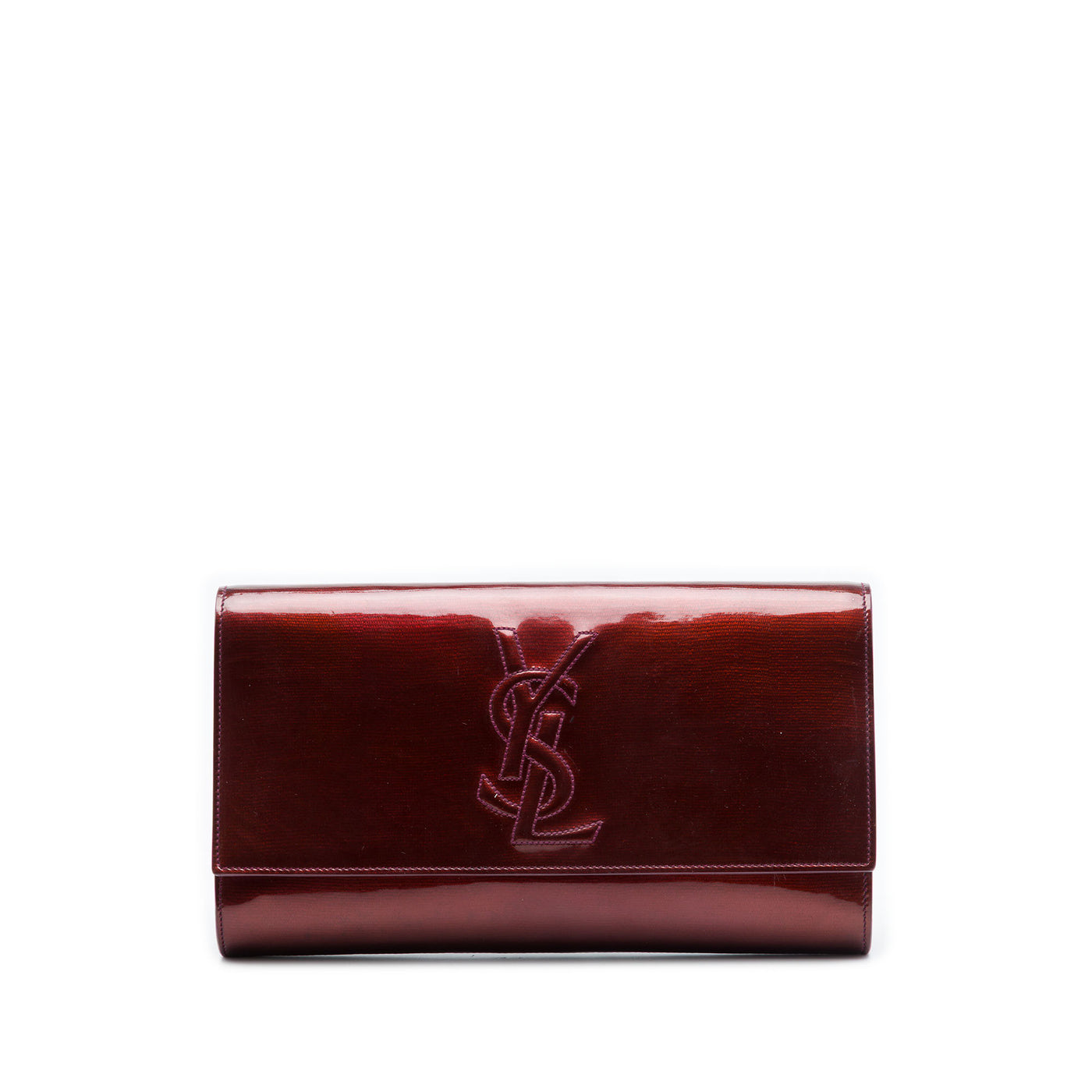 Large Patent Belle De Jour Clutch - Image 1