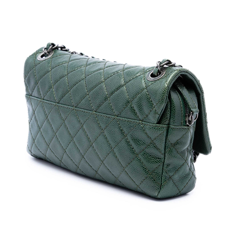 Medium Quilted Caviar Easy Flap - Image 3