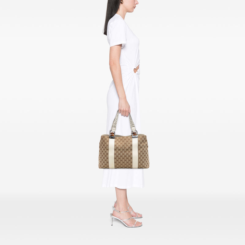 Medium GG Canvas Bamboo Libeccio Tote - Image 6