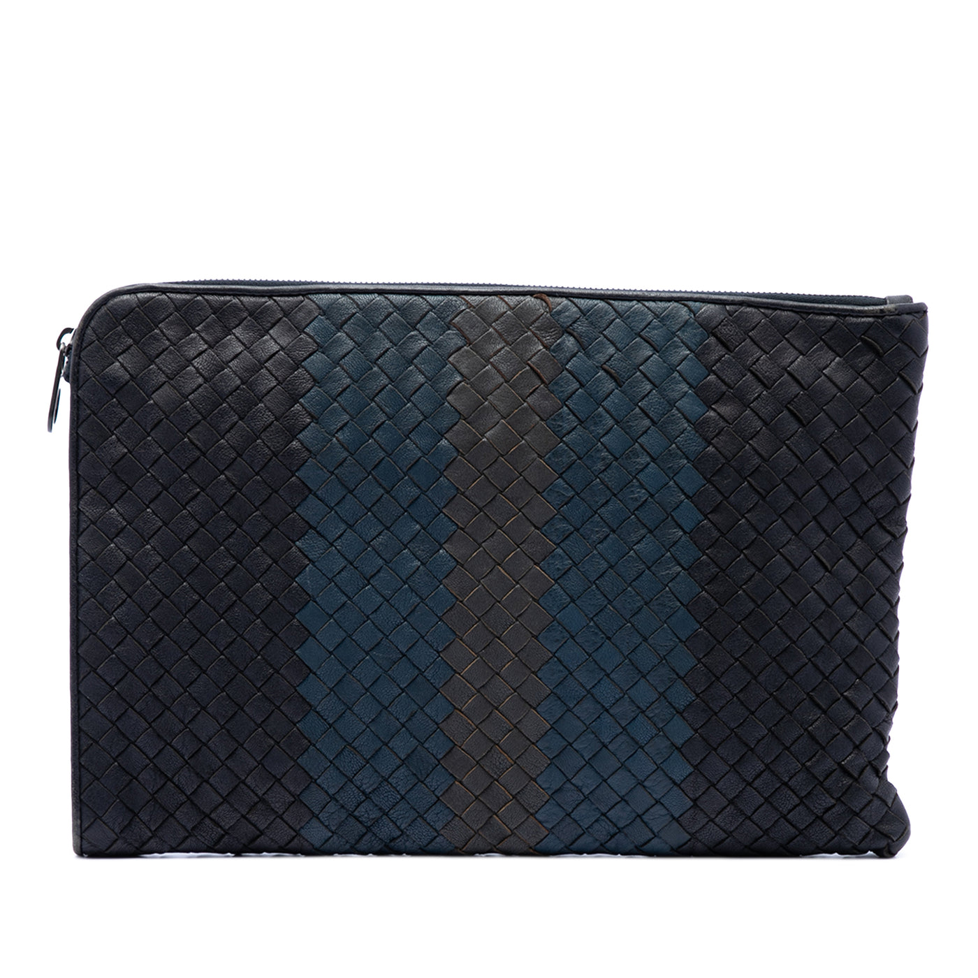 Tricolor Nappa Intrecciato Clutch - Image 1