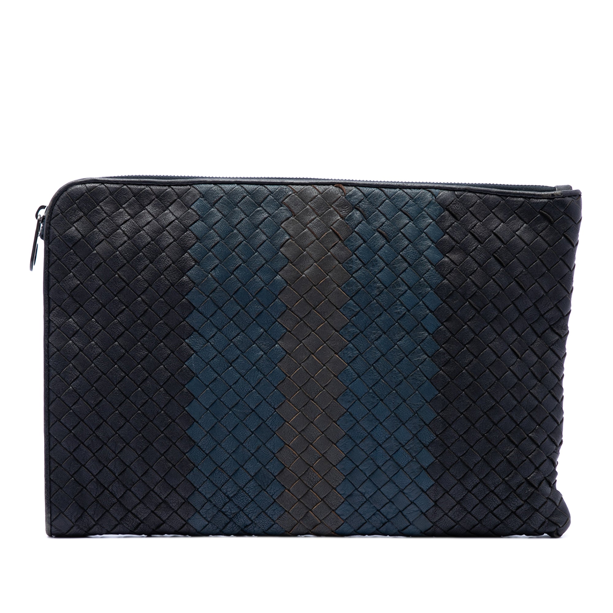 Tricolor Nappa Intrecciato Clutch - Image 1