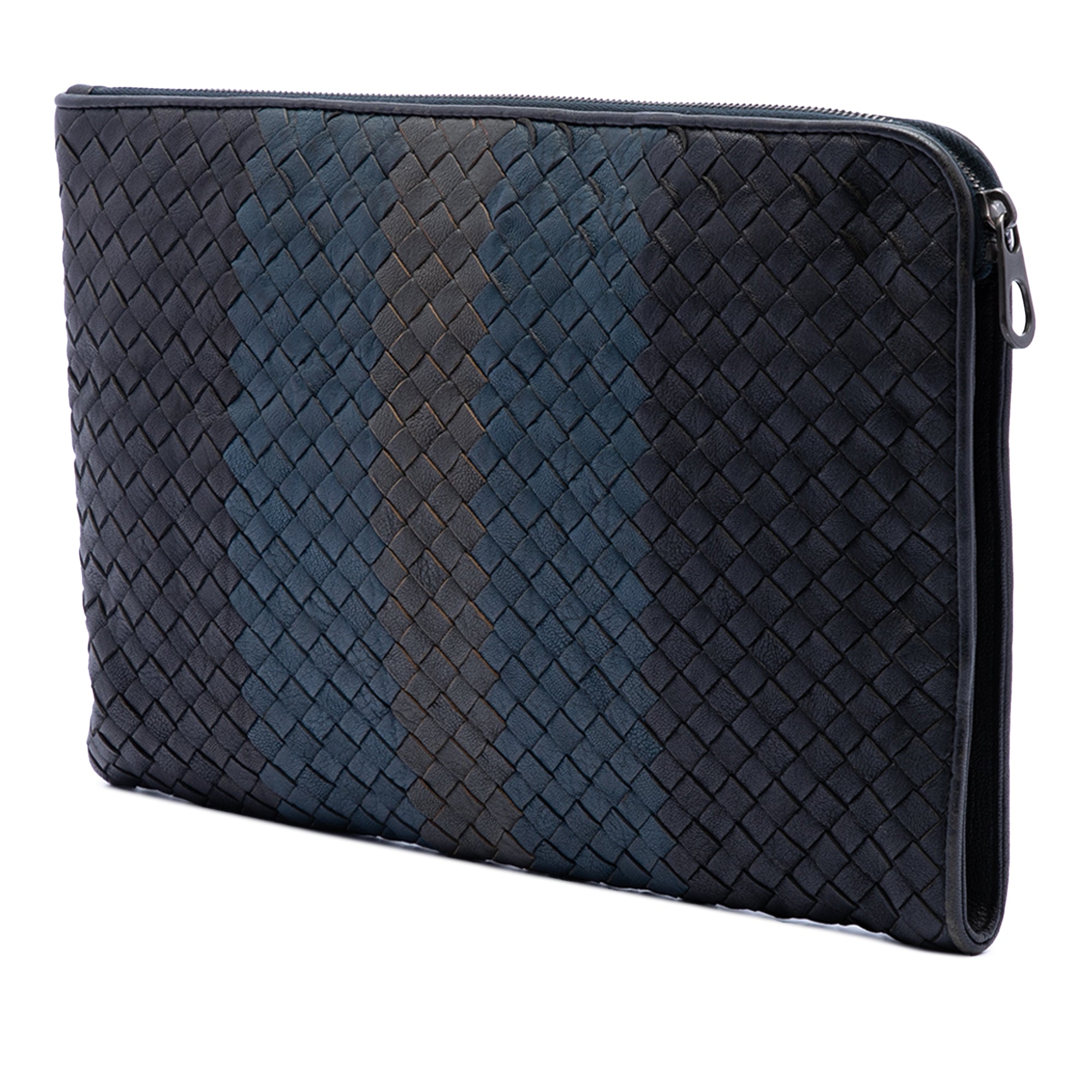 Tricolor Nappa Intrecciato Clutch - Image 2
