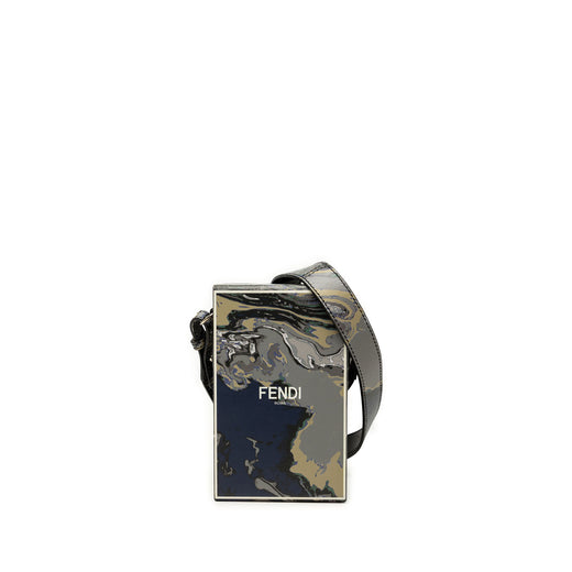 Smooth Calfskin Marble Print Vertical Box Crossbody - Image 1