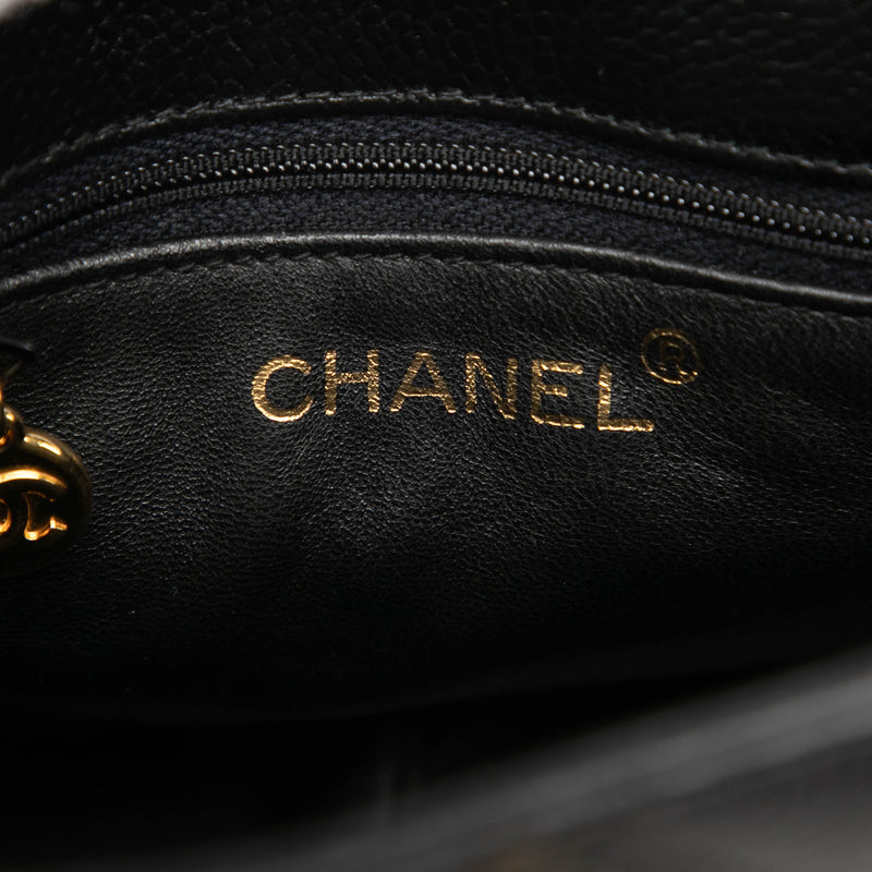 CC Quilted Caviar Carved Buckle Box Bag - Image 5