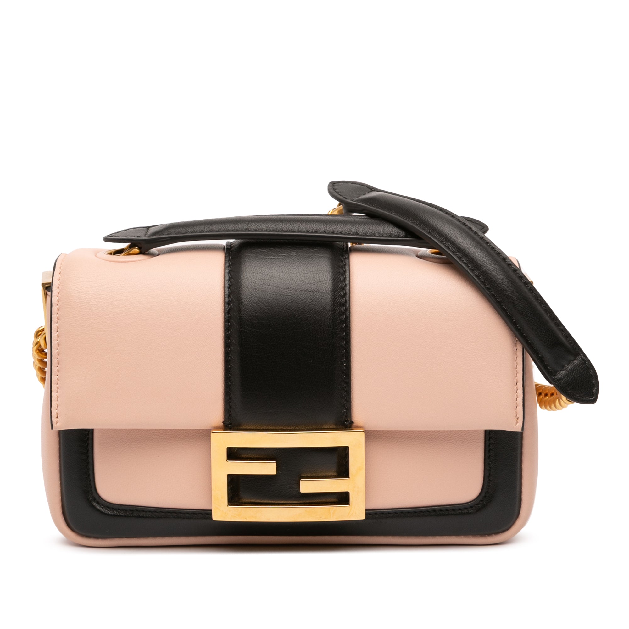 Mini Bicolor Nappa Apolo Chain Baguette Shoulder Bag - Image 1