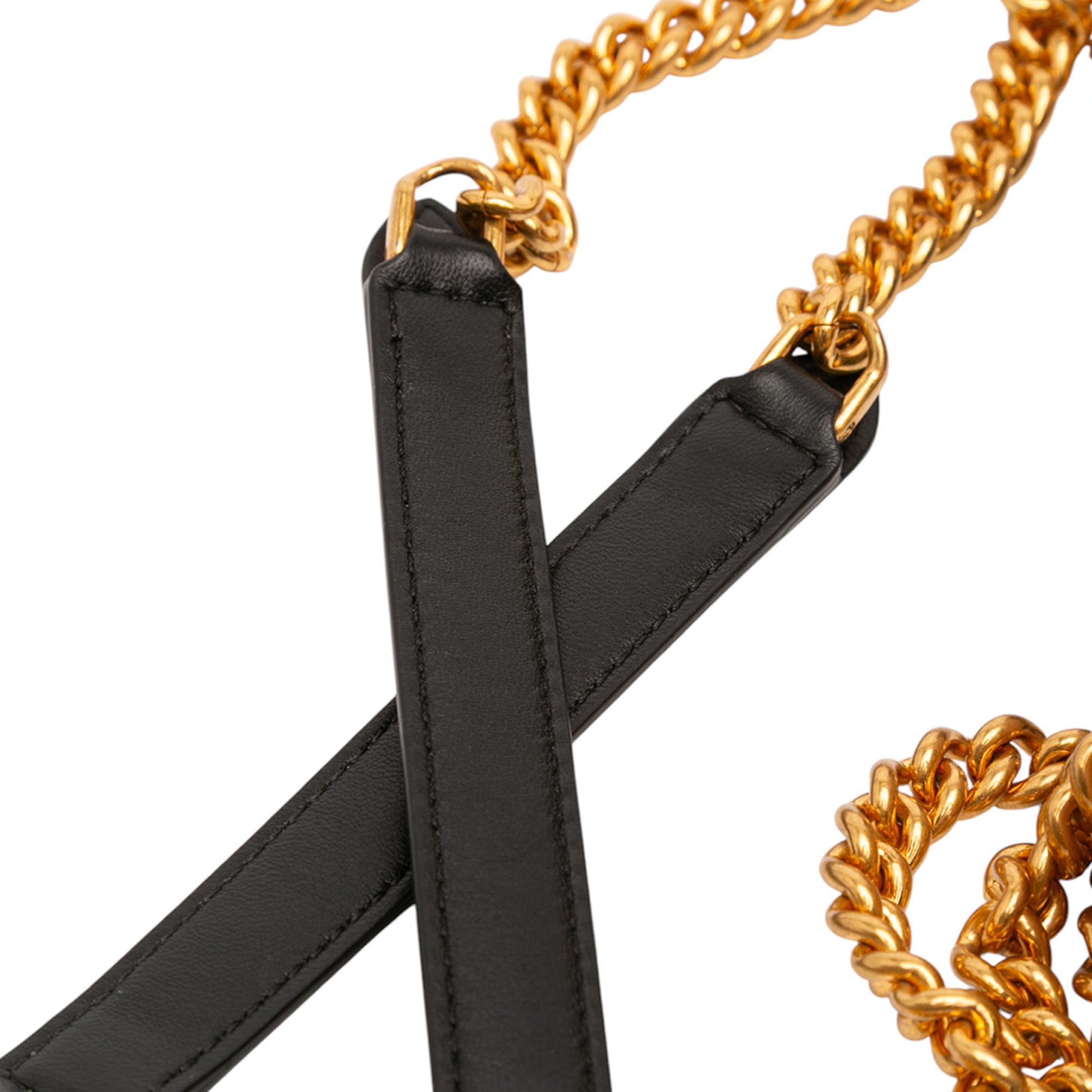 Mini Bicolor Nappa Apolo Chain Baguette Shoulder Bag - Image 10