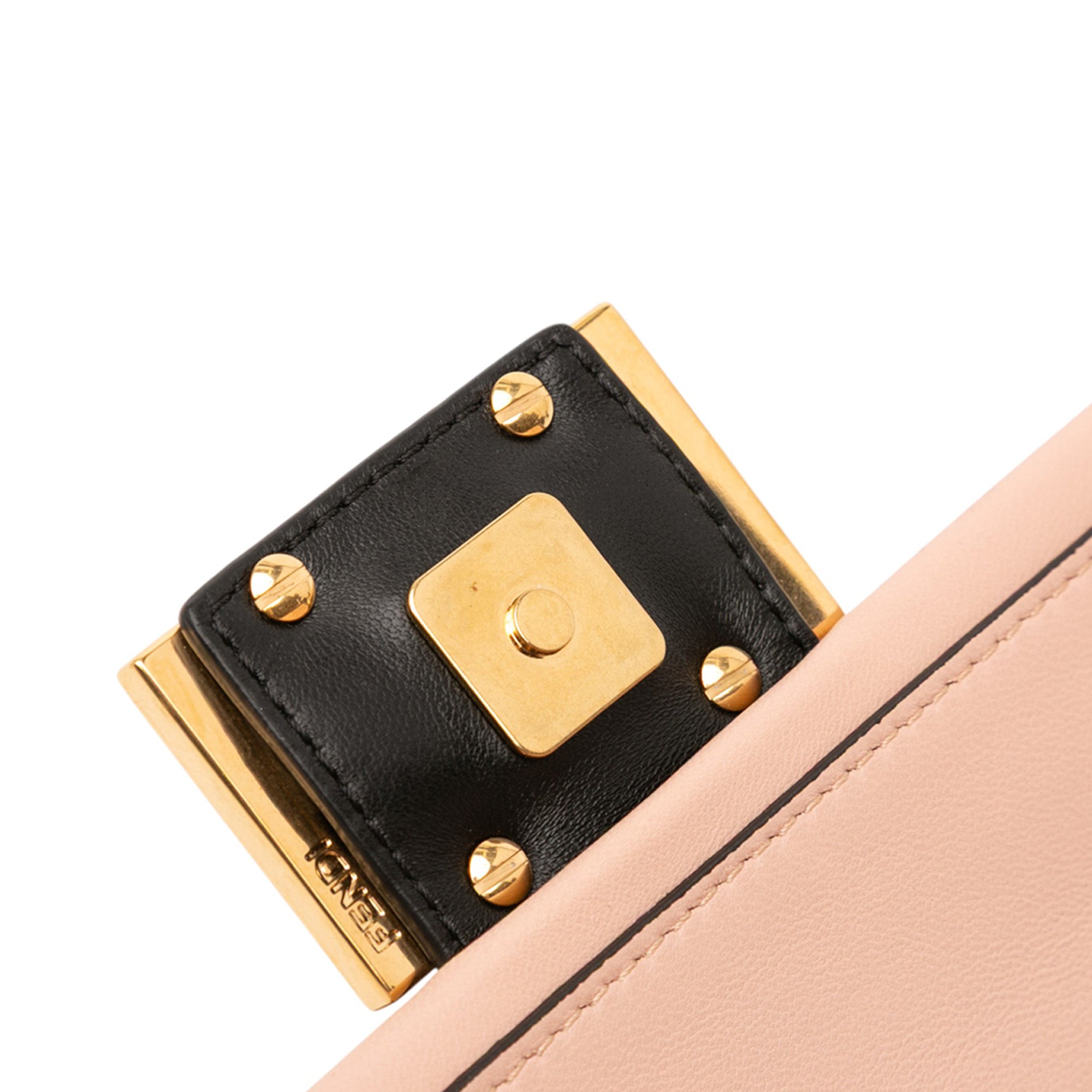 Mini Bicolor Nappa Apolo Chain Baguette Shoulder Bag - Image 9