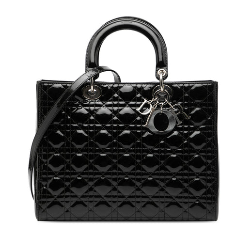 Large Patent Cannage Lady Dior - Image 1