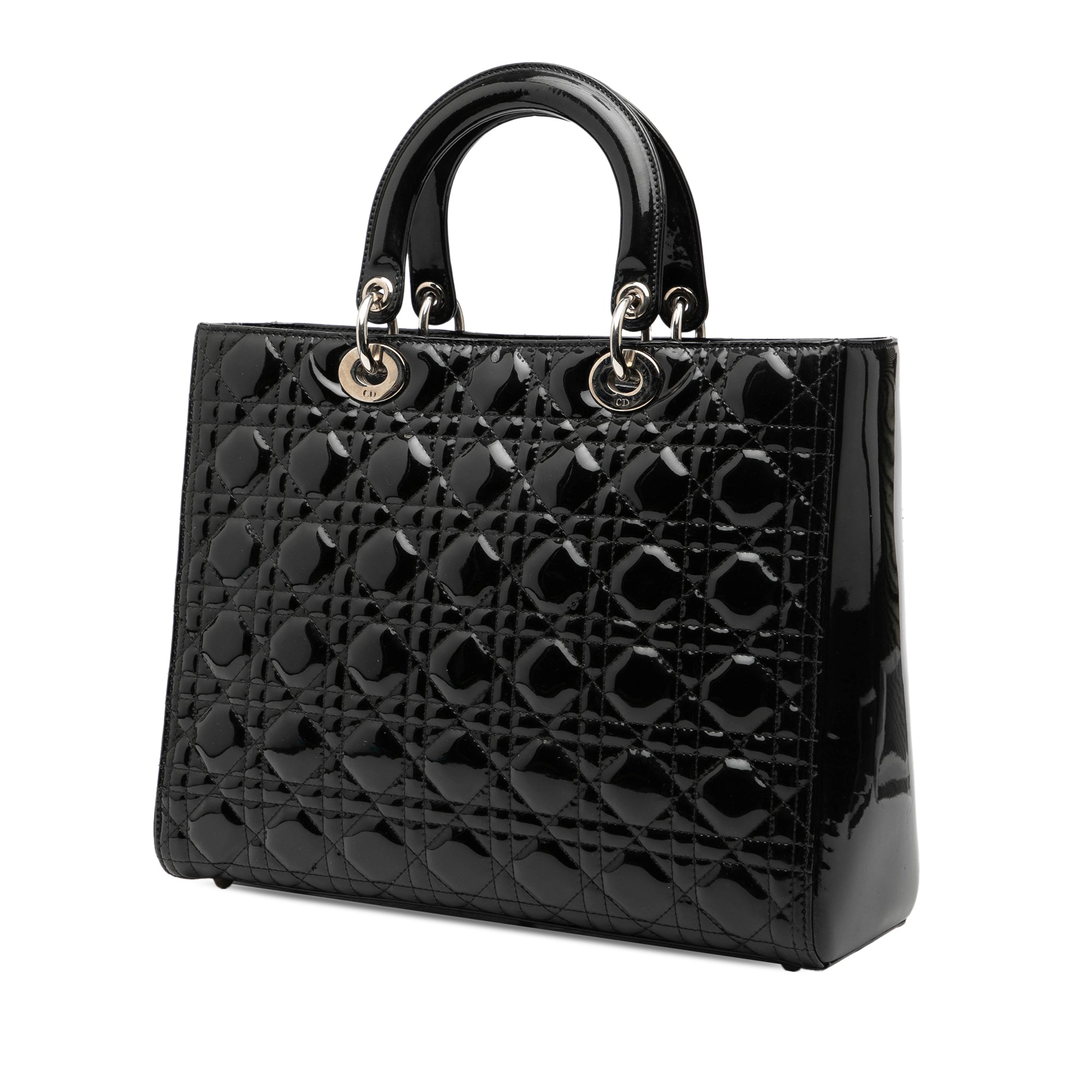 Large Patent Cannage Lady Dior - Image 2