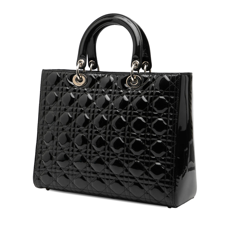 Large Patent Cannage Lady Dior - Image 2