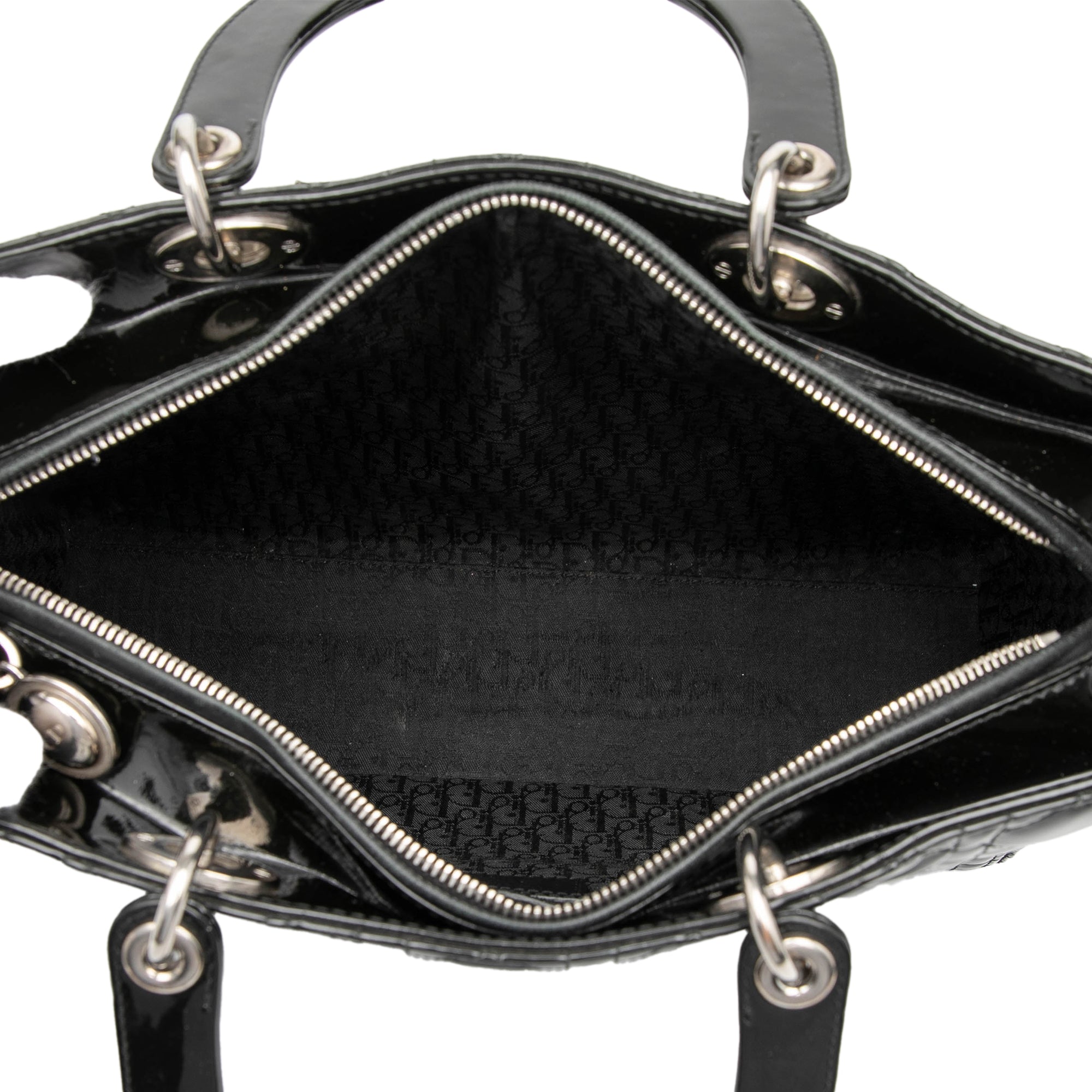 Large Patent Cannage Lady Dior - Image 4