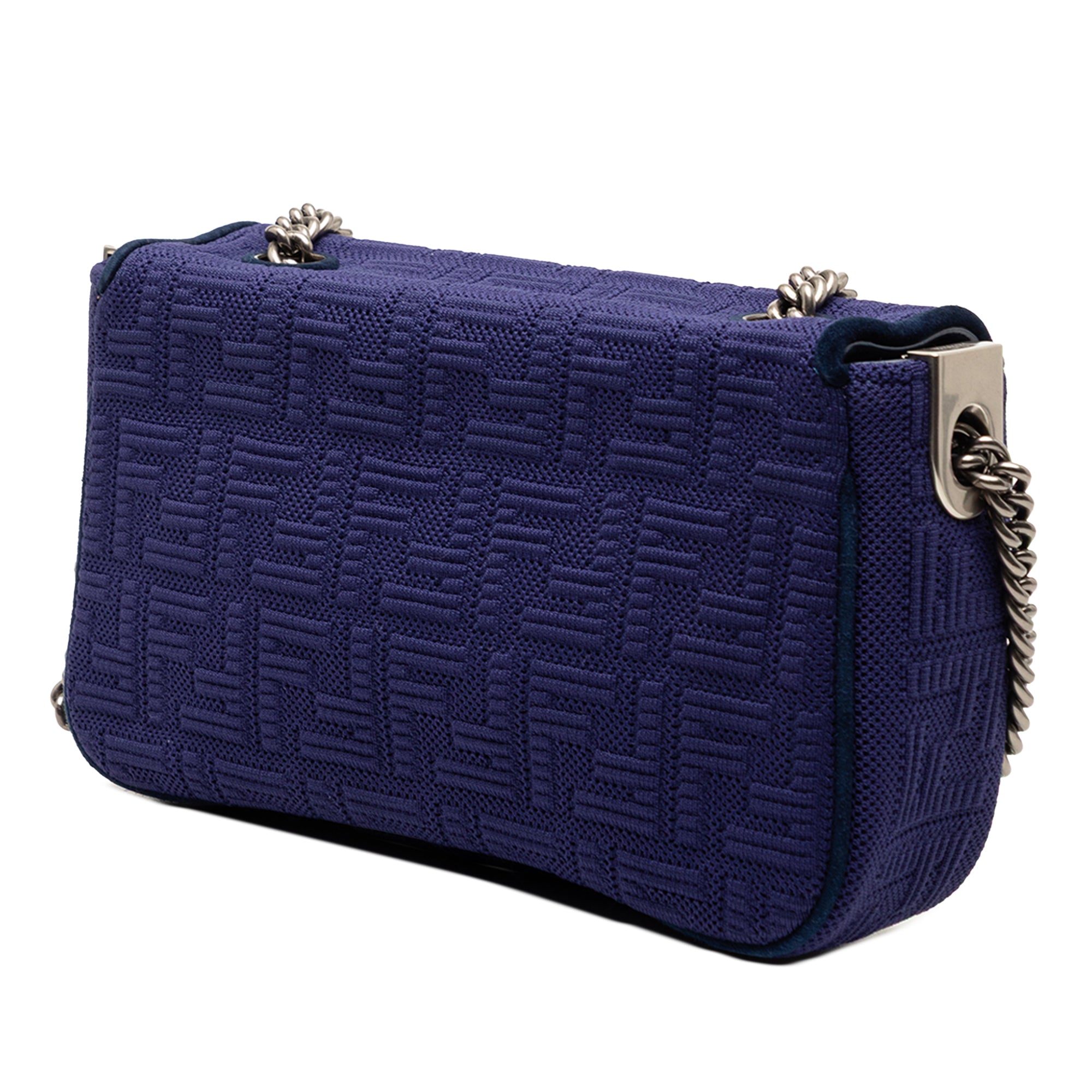 Zucca Embossed Technical Fabric Chain Midi Baguette - Image 2
