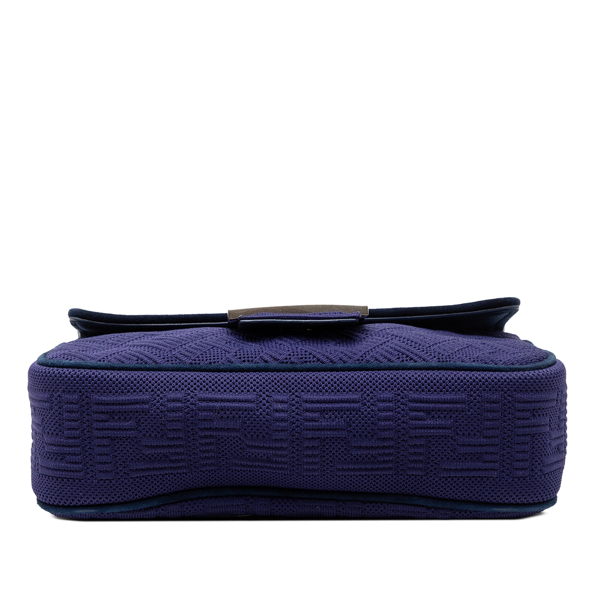 Zucca Embossed Technical Fabric Chain Midi Baguette - Image 3