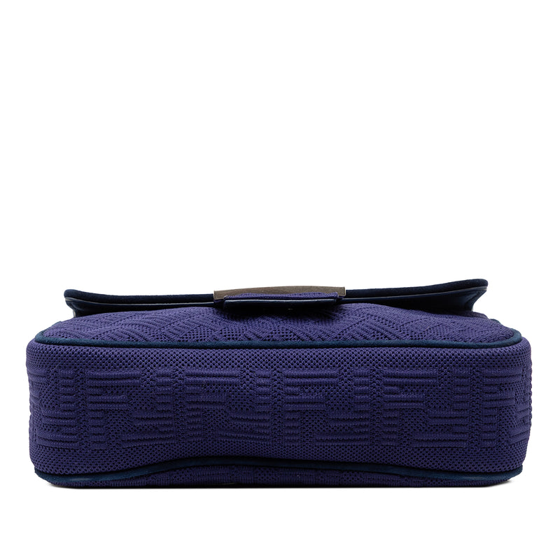 Zucca Embossed Technical Fabric Chain Midi Baguette - Image 3