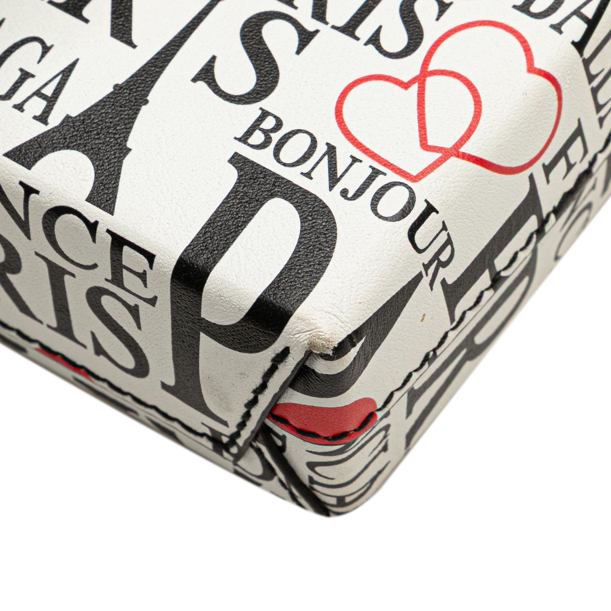 Mini Calfskin Bonjour Paris Shopping Phone Holder - Image 7