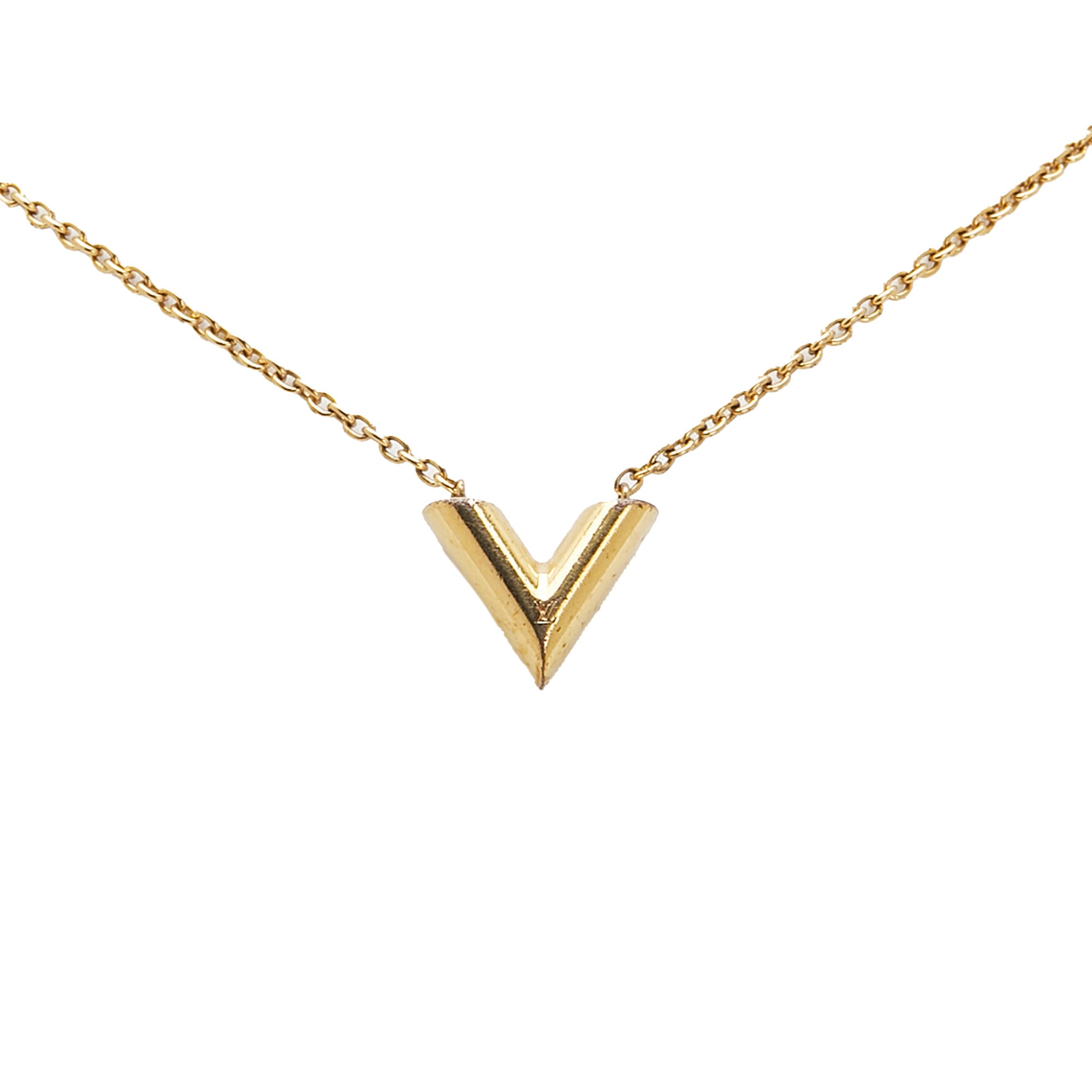 Gold Plated Essential V Necklace - Image 1