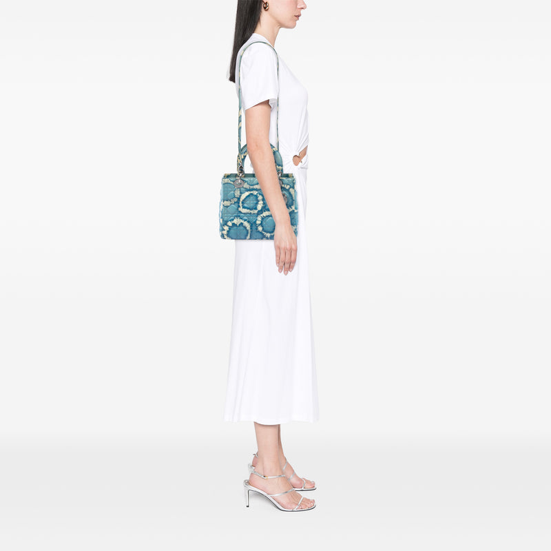 Medium Calfskin Tie Dye Print Lady Dior - Image 6