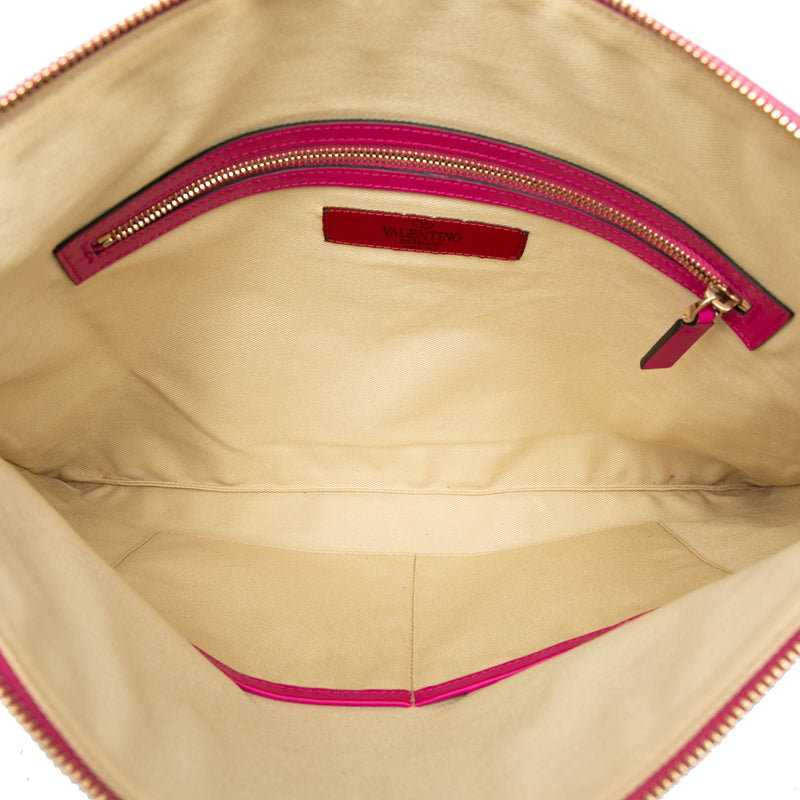Large Leather Rockstud Clutch - Image 4