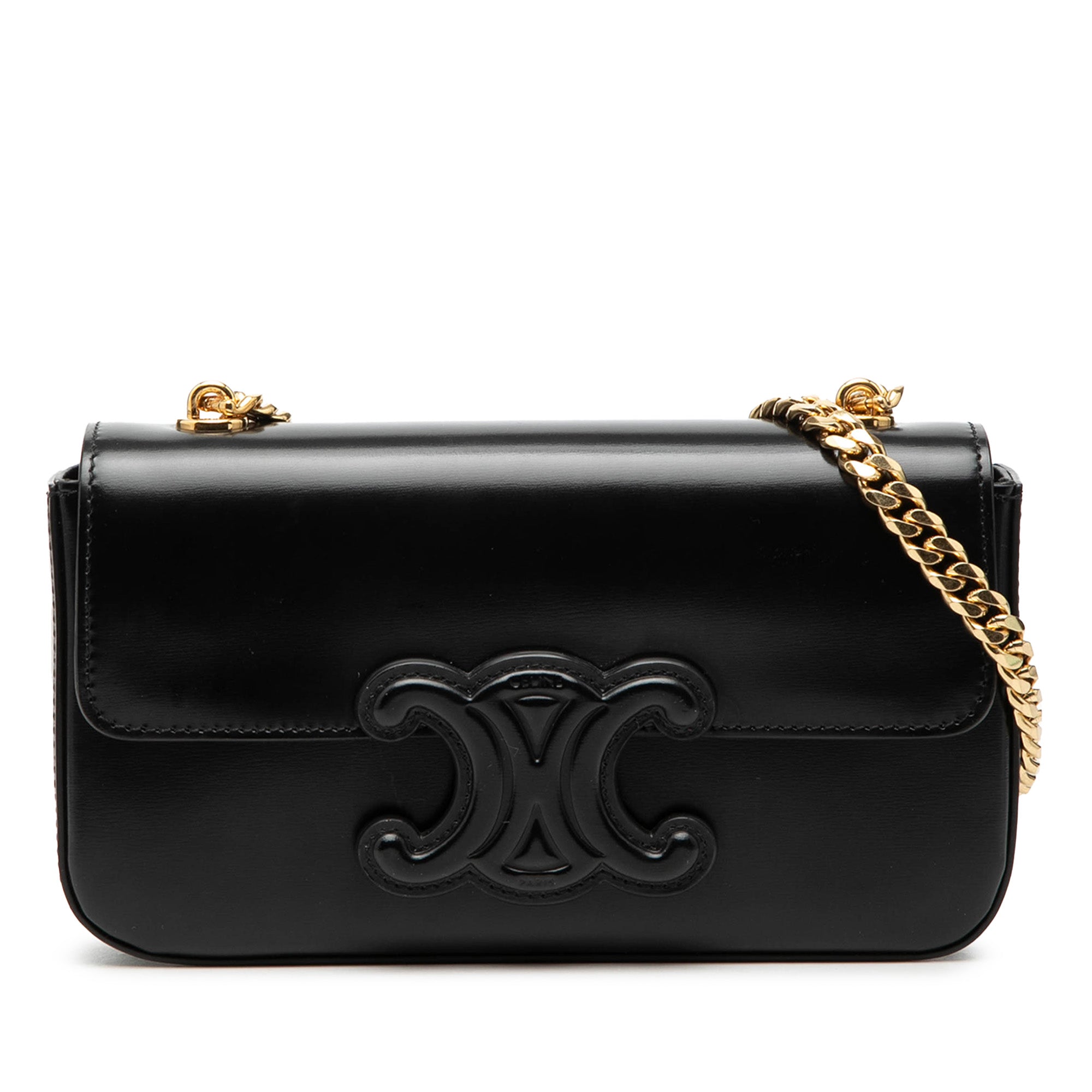 Smooth Calfskin Cuir Triomphe Chain Shoulder Bag - Image 1