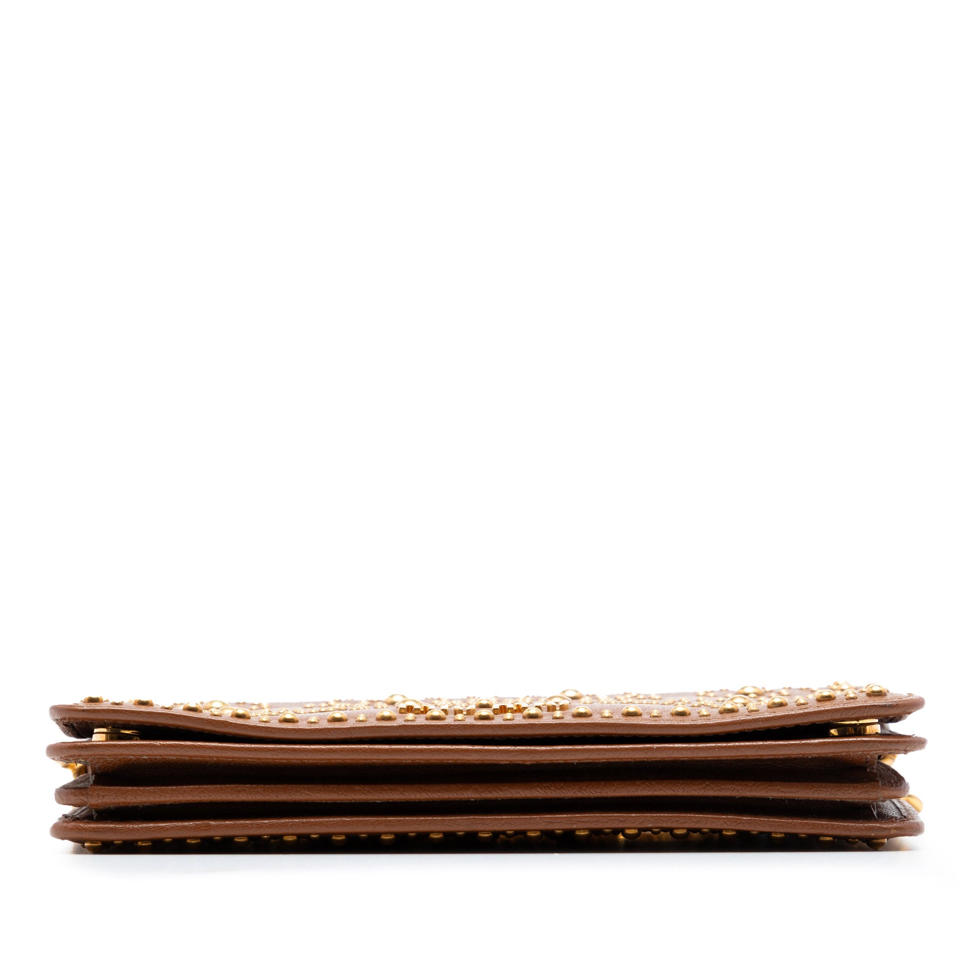 Studded Goatskin Madras Lux Wallet On Chain - Image 3