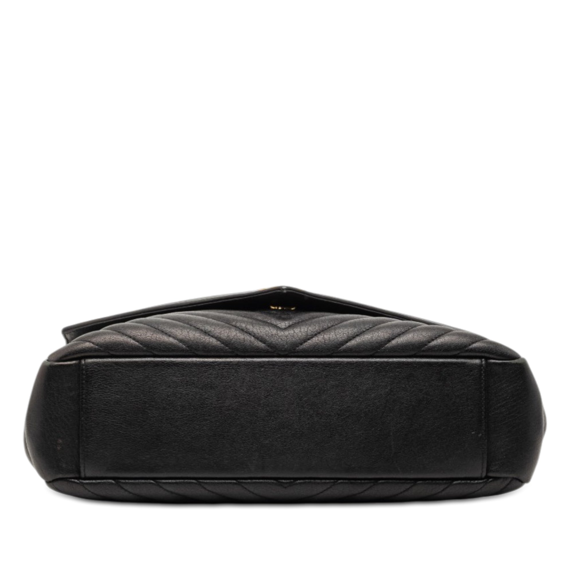 Large Chevron Sheepskin Monogram College Satchel - Image 3