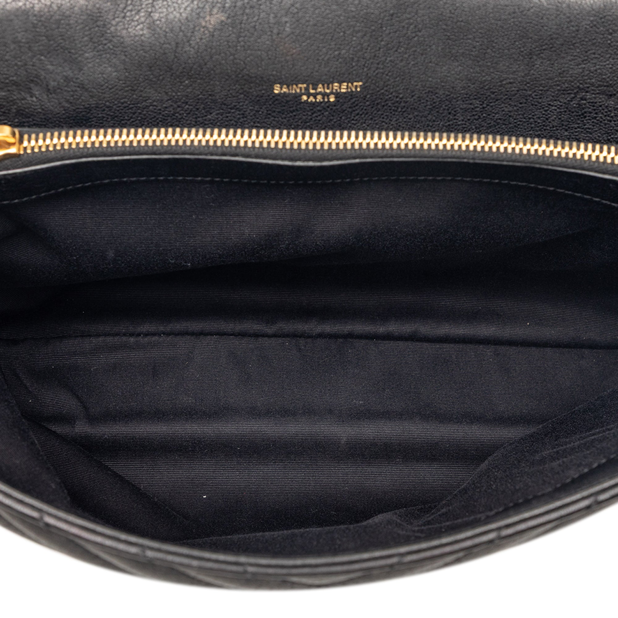 Large Chevron Sheepskin Monogram College Satchel - Image 4