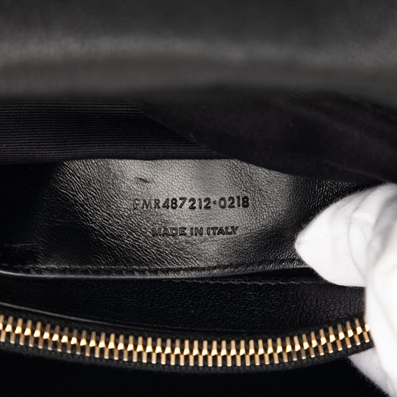 Large Chevron Sheepskin Monogram College Satchel - Image 6
