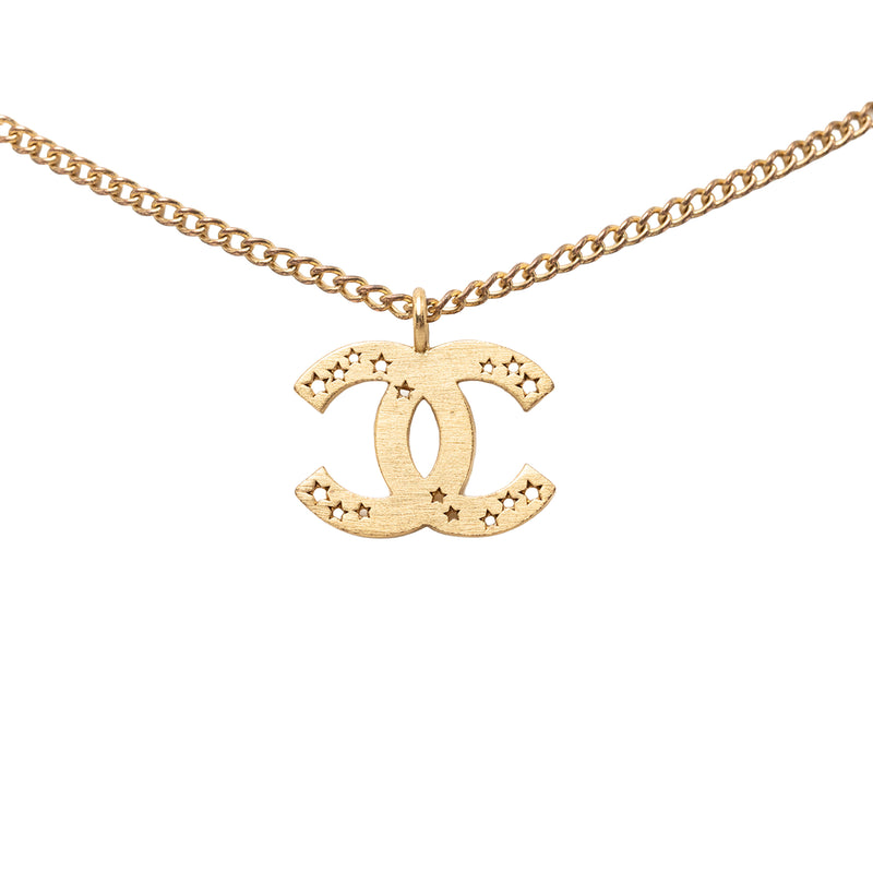 CC Gold Plated Star Cutout Pendant Necklace - Image 2