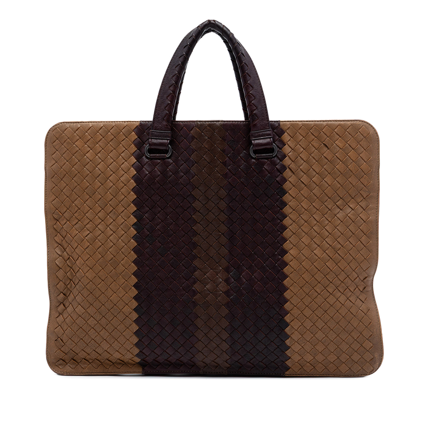 Nappa Intrecciato Club Fume Briefcase - Image 1