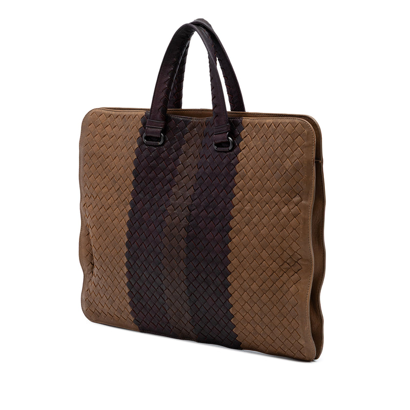 Nappa Intrecciato Club Fume Briefcase - Image 2