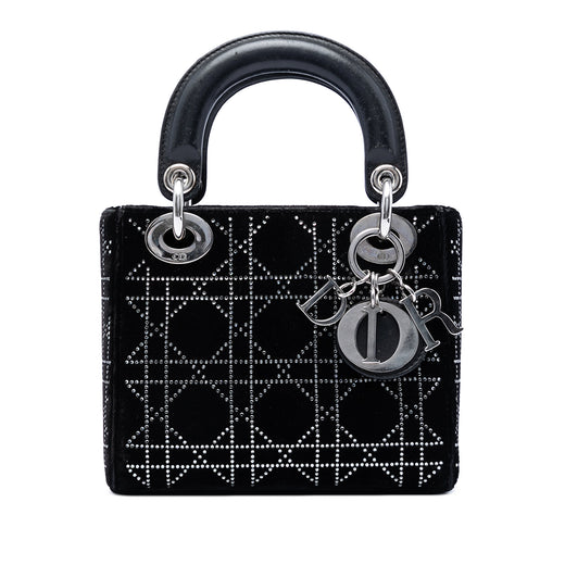 Mini Satin Cannage Crystal Embellished Lady Dior - Image 1