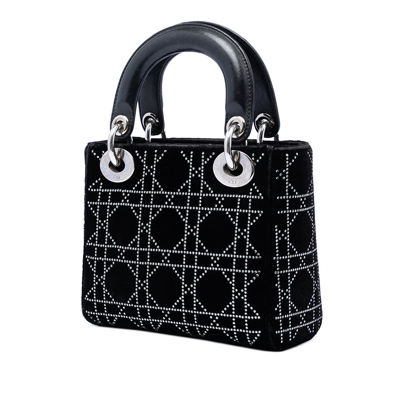 Mini Satin Cannage Crystal Embellished Lady Dior - Image 2