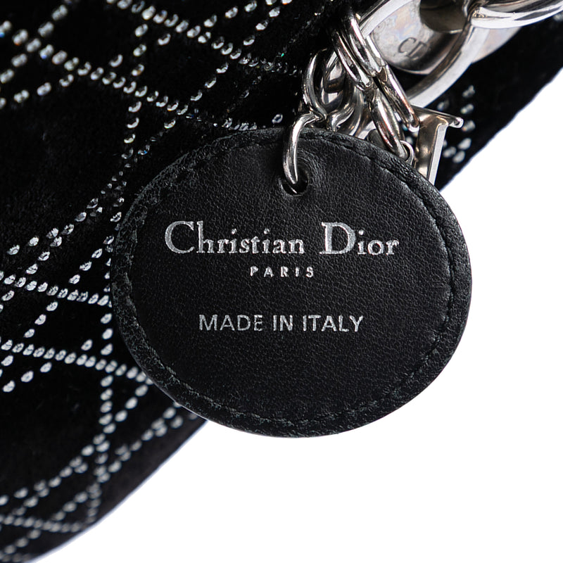 Mini Satin Cannage Crystal Embellished Lady Dior - Image 5