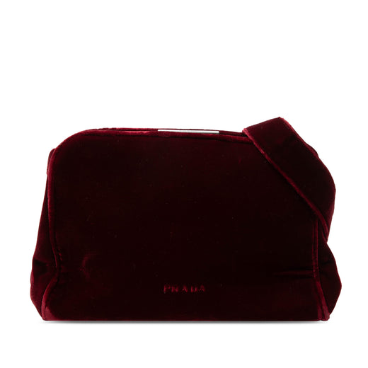 Velvet Frame Clasp Shoulder Bag - Image 1