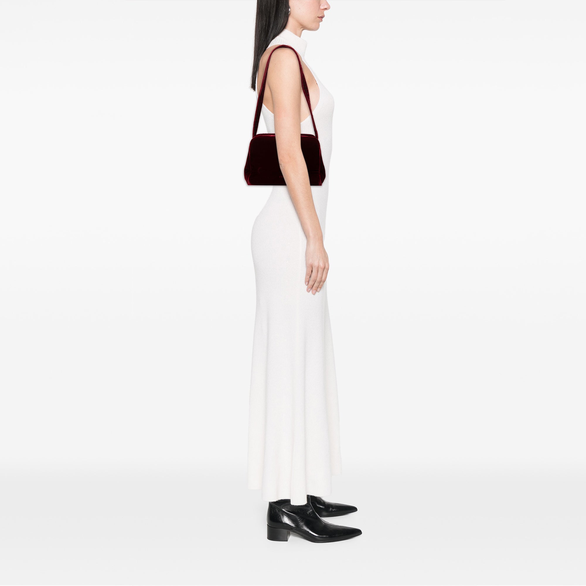 Velvet Frame Clasp Shoulder Bag - Image 6
