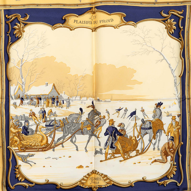 Les Plaisirs du Froid Silk Scarf 90 - Image 2