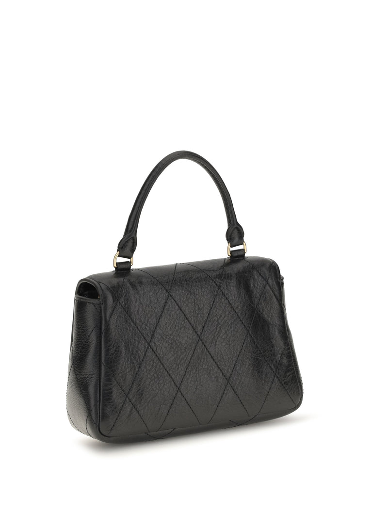Tory Burch Charlie Shoulder Bag — Black Calf Leather Bos Taurus