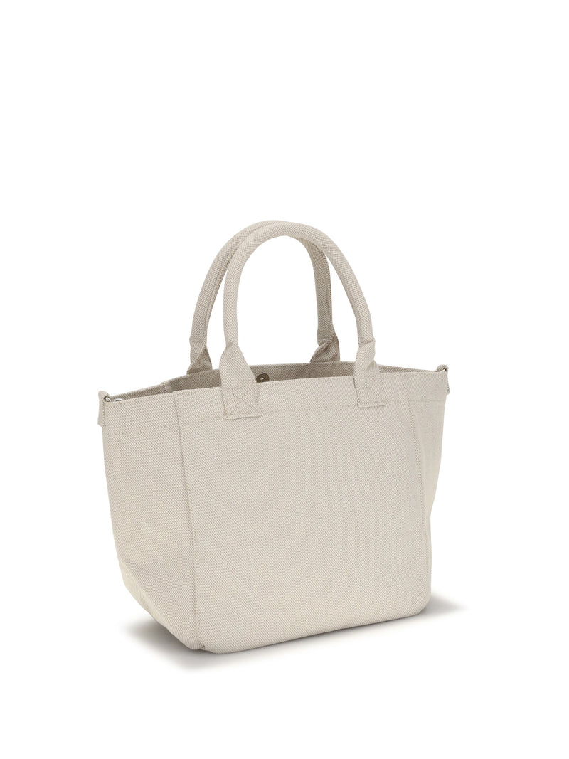 Ganni Easy Shoulder Bag — Beige Polyester