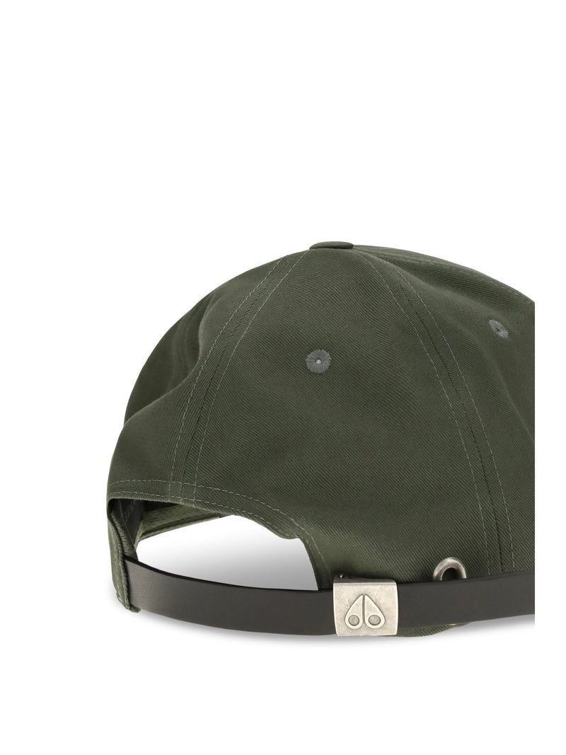 Moose Knuckles M31ma534 Logo-Embroidered Cotton Baseball Cap — Green Caps