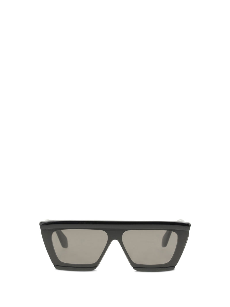 Alaïa Aa4e7010s001 Tapered Rectangular Acetate Mask Sunglasses — Black
